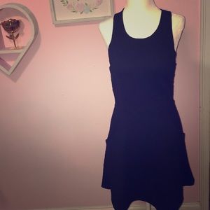 LBD pockets crisscross back NWT